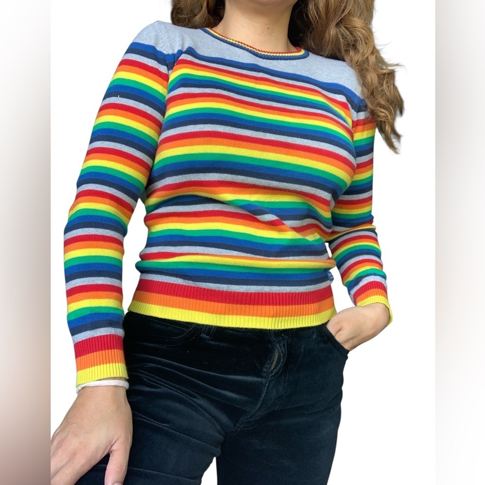 United Colors Of Benetton Multicolor Striped Crewneck Sweater